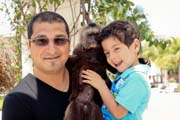 David, Ervin and monkey